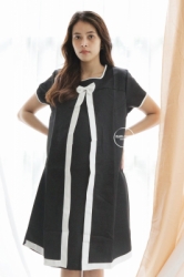 MAMA HAMIL Chelsea Dress Baju Ibu Hamil Menyusui Pita Kado Casual Outift Murah   DRO 752 2  large